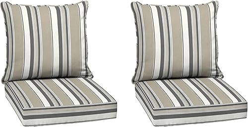 Miniatura 80 de Arden Selections Juego de cojines profundos para exteriores, 24 x 24 pulgadas, resistente al clima, a prueba de lluvia, resistente a la decoloración