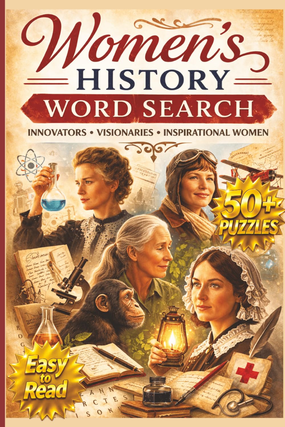 Women's History Word Search Puzzle Book: 100 Inspiring Puzzles Featuring Trailblazers, Innovators, Leaders, and Visionary Women from History and Today