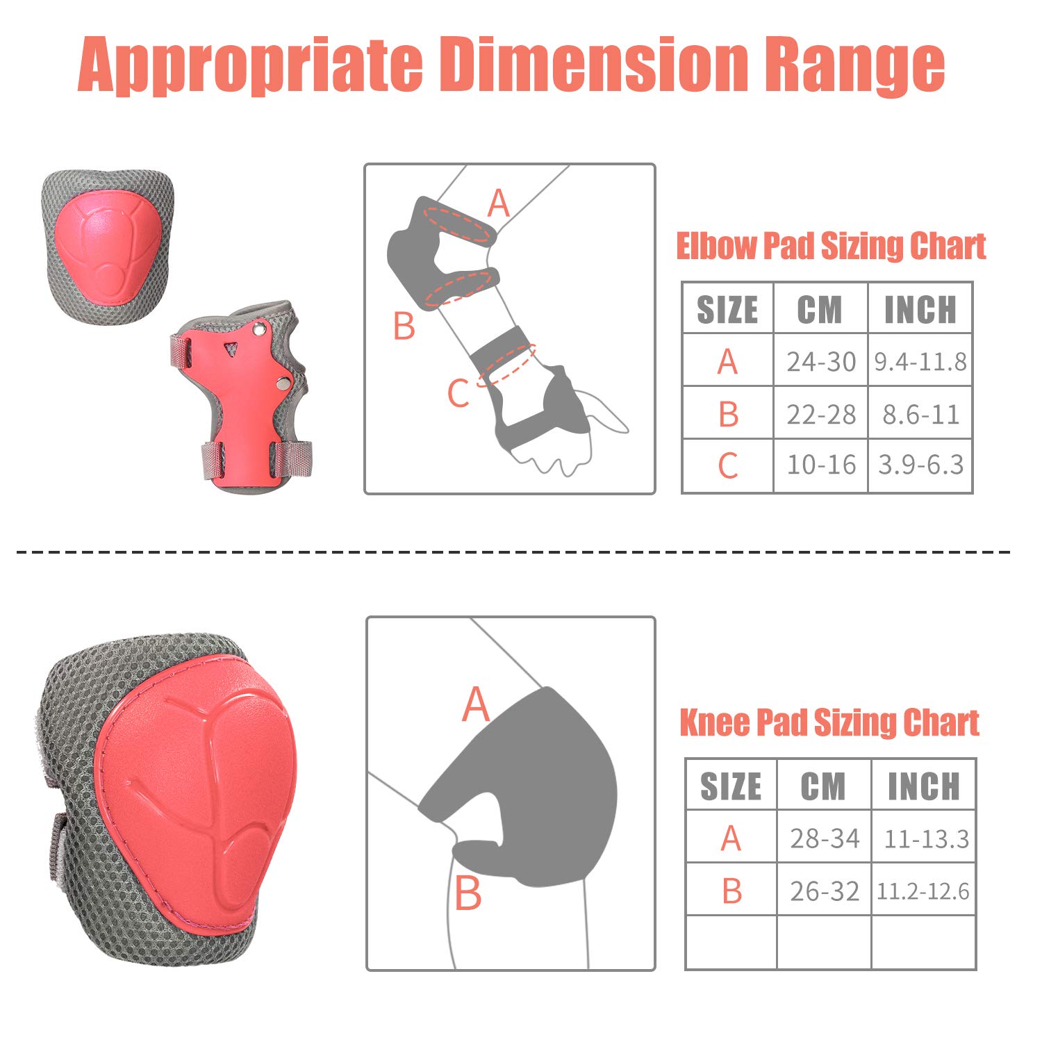 Kids Skateboard Helm Protective Gear Set kniebeschermers