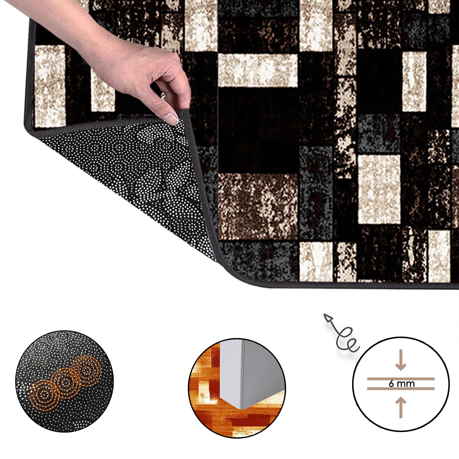 Tappeto Passatoia Corridoio 90 x 240 cm Lungo Antiscivolo Tappeto da Cucina Tappeto Corridoio Ingresso Lavabile in Lavatrice Tappeti Passatoia Corridoio per Porta Lavanderia Camera da Letto