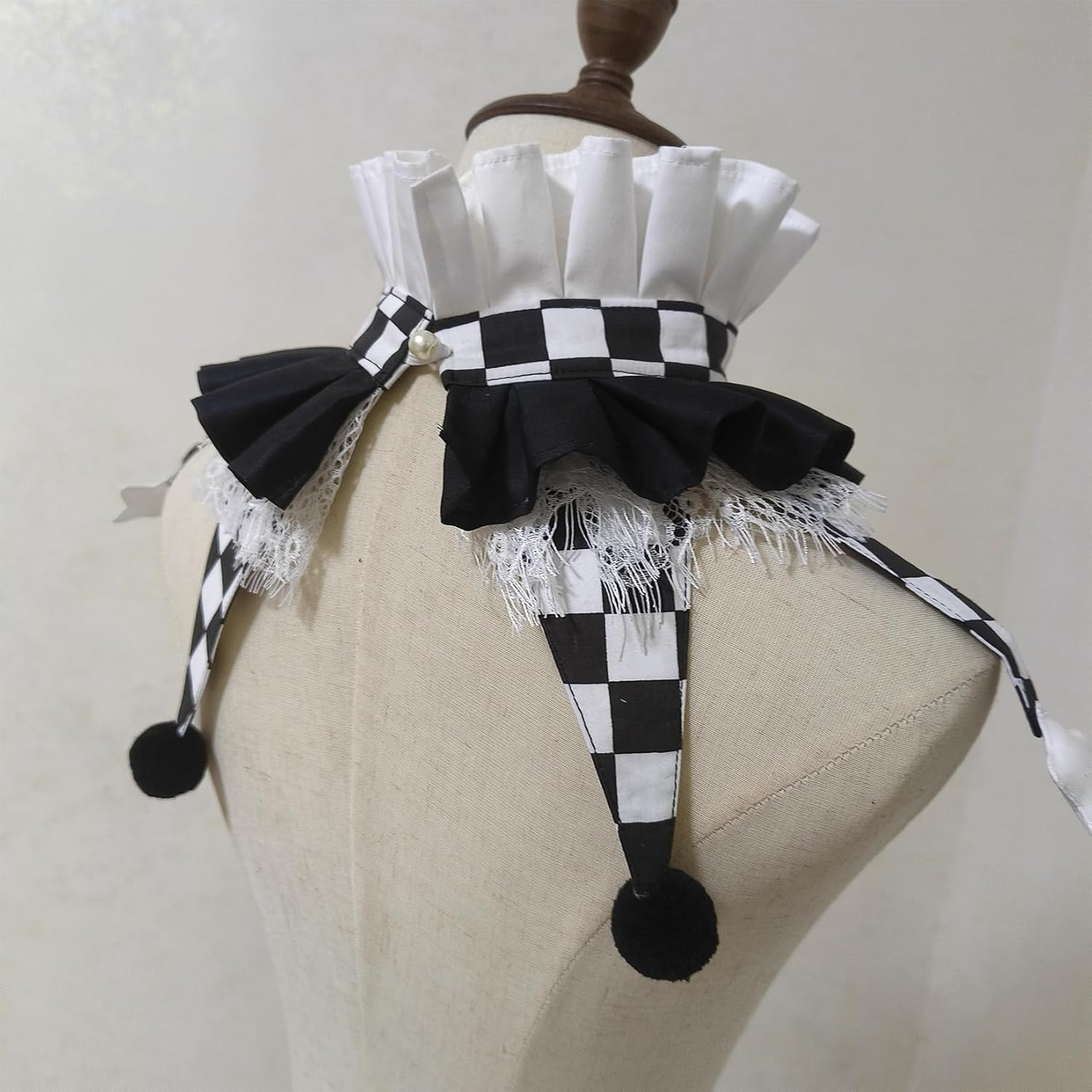 CAMDOM Adult Christmas Clown Collar Jester Costume Accessories - Image 4