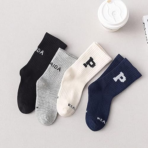 Miniatura 9 de TOPINCN 4 Pairs Kids Socks Cotton Children Socks Stylish Mid Calf Boys Girls Socks Cotton Kids Socks, Stylish Mid Calf Boys Girls Socks, Lightweight
