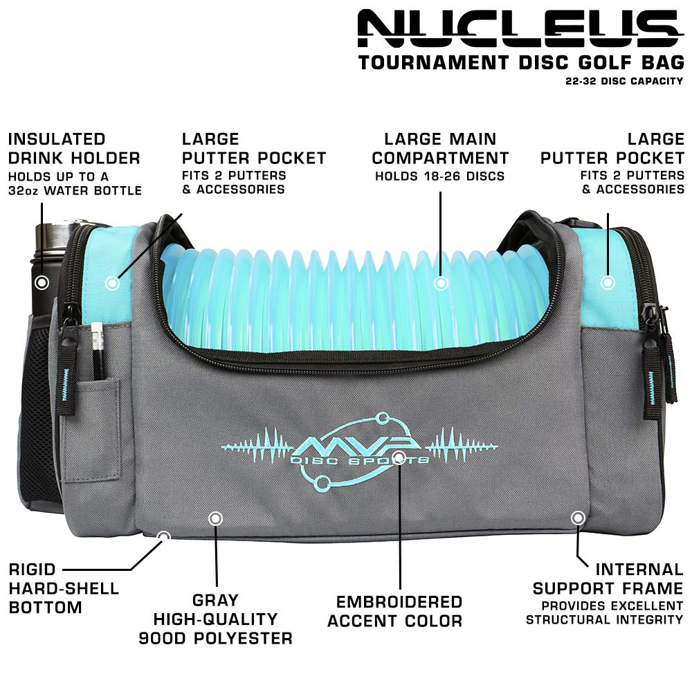 MVP Disc Sports Nucleus Tournament Disc Golf Bag (Choose Your Favorite Color)
