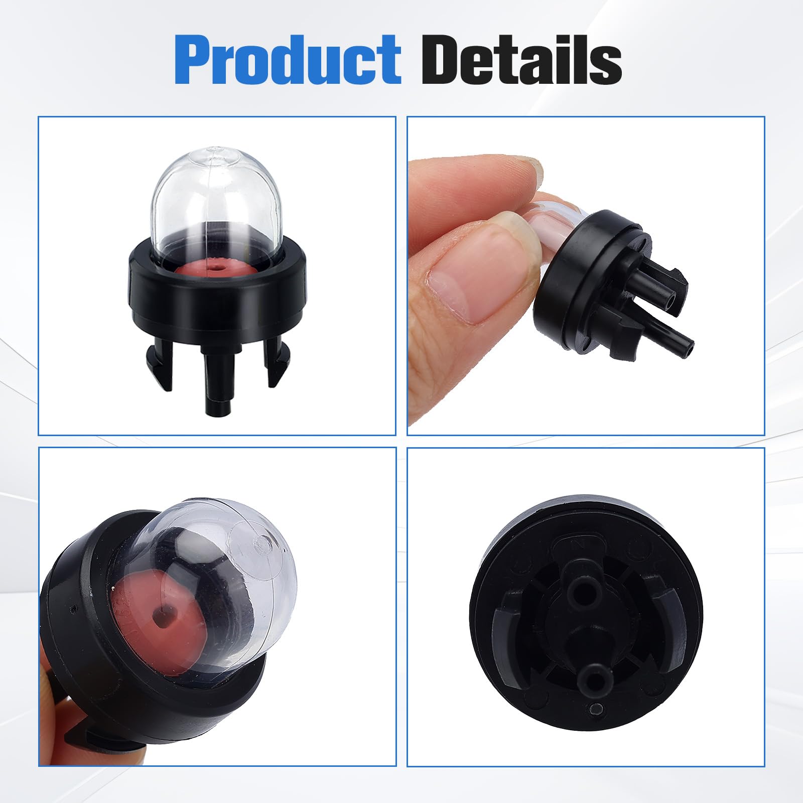 4 Pcs 188-512 Primer Bulbs Compatible with Small Engine Husqvarna Craftsman Homelite Ryobi Poulan Sthil Echo Chainsaw Blower String Trimmer Models 503936601 12318139130 Snap in Primer Bulb - 4