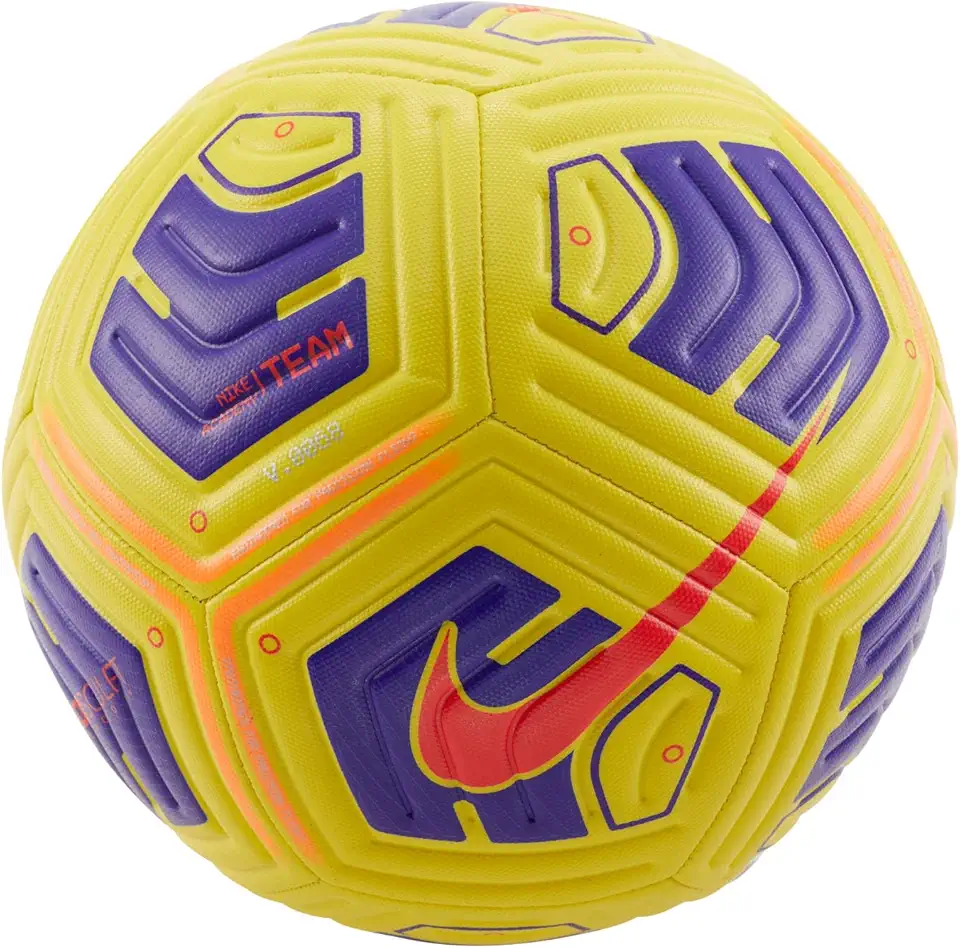Nike CU8047-720 Academy Recreational Soccer Ball Unisex Yellow/Violet Size 5