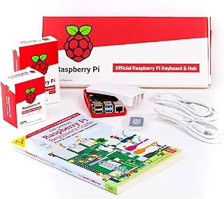 sb components Raspberry Pi 4 Official Starter Kit, Official Raspberry Pi 4 Desktop Kit Raspberry Pi 4 Model B 4GB Starter Kit Motherboard with 16GB SD Card Preloaded with Raspbian