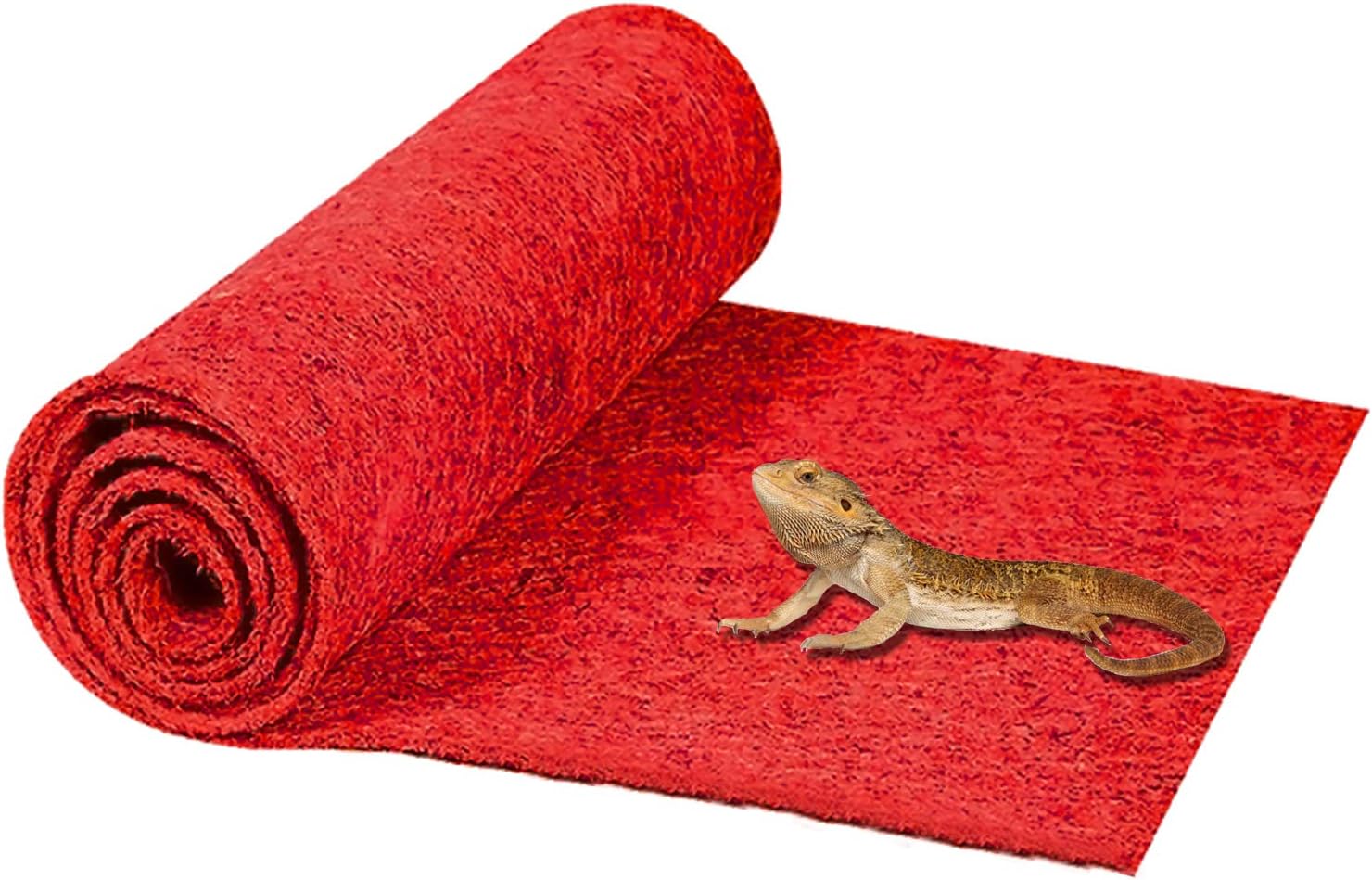 HERCOCCI Reptile Carpet, 39’’ x 20’’ Terrarium Bedding Substrate Liner Reptile Cage
