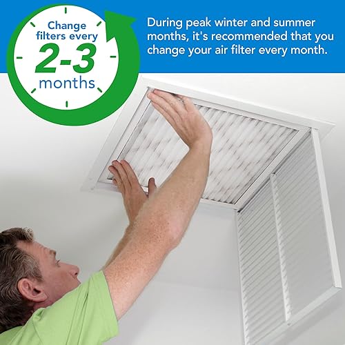 Miniatura 6 de LotFancy Filtro de aire MERV 8 de 14 x 20 x 1 pulgadas (paquete de 4) filtros de aire plisados para calefacción, repuesto para sistemas de aire