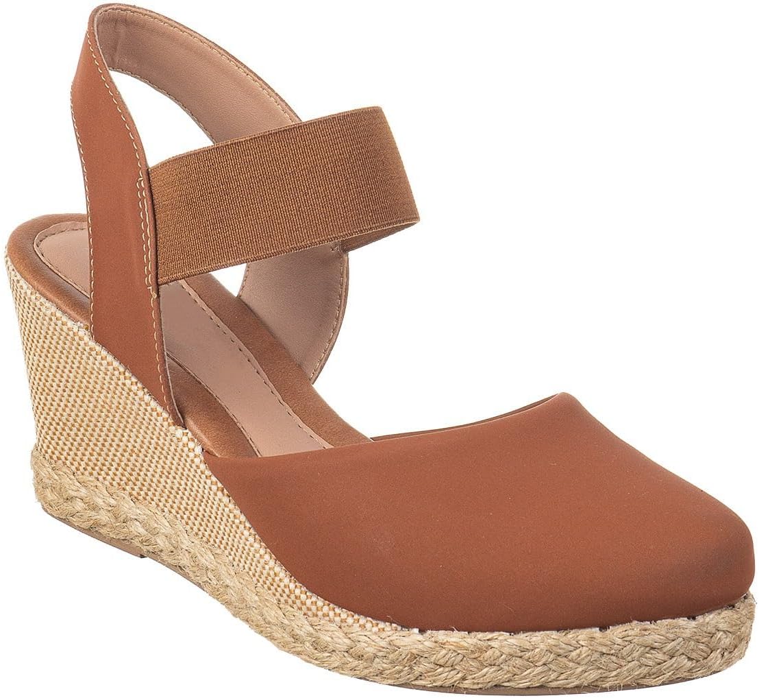 Sandália Feminina Anabela de Salto Elástico Confortável Flat Grosso Macia