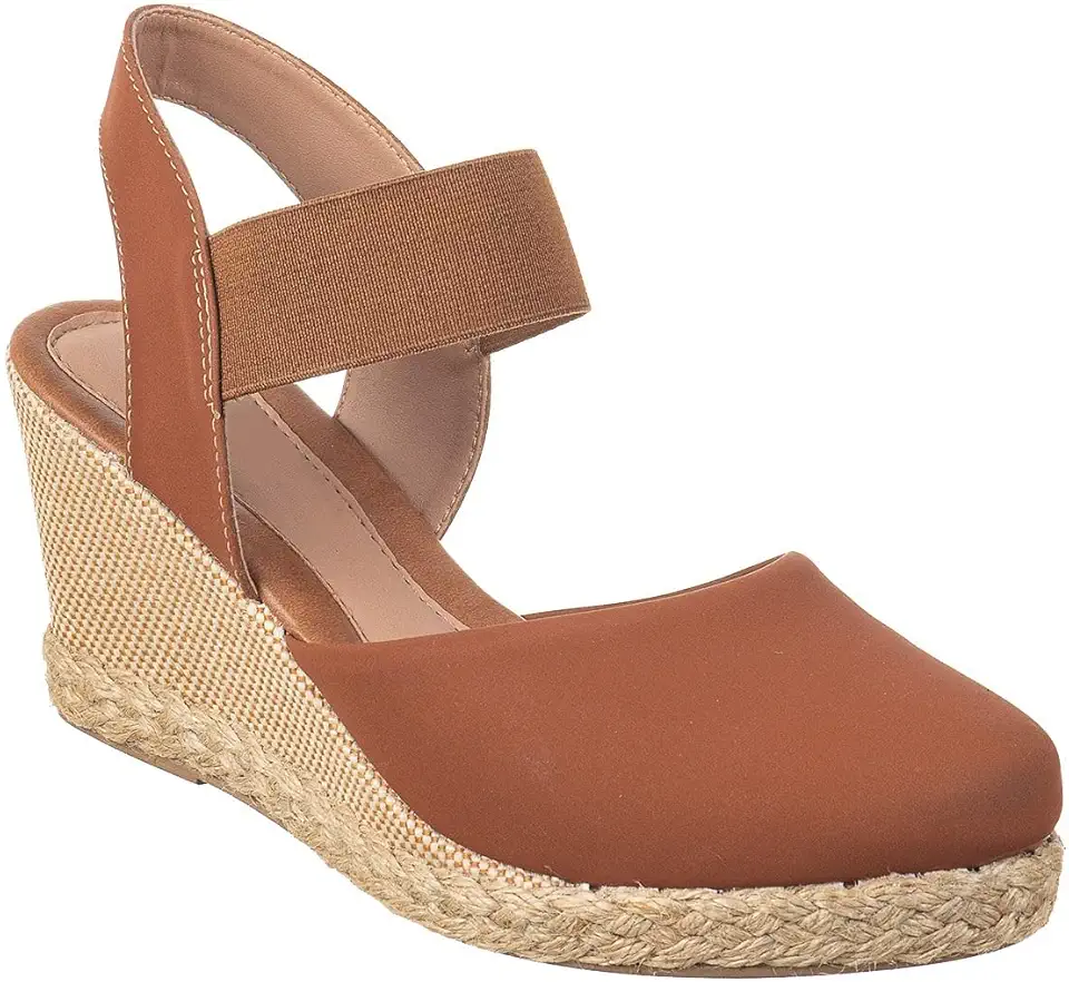 Sandália Feminina Anabela de Salto Elástico Confortável Flat Grosso Macia