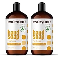 Vista 17 de Everyone Jabón Líquido para Manos, 12.75 Onzas (Paquete de 3), Menta Verde y Hierba de Limón, Limpiador a Base de Plantas con Aceites Esenciales