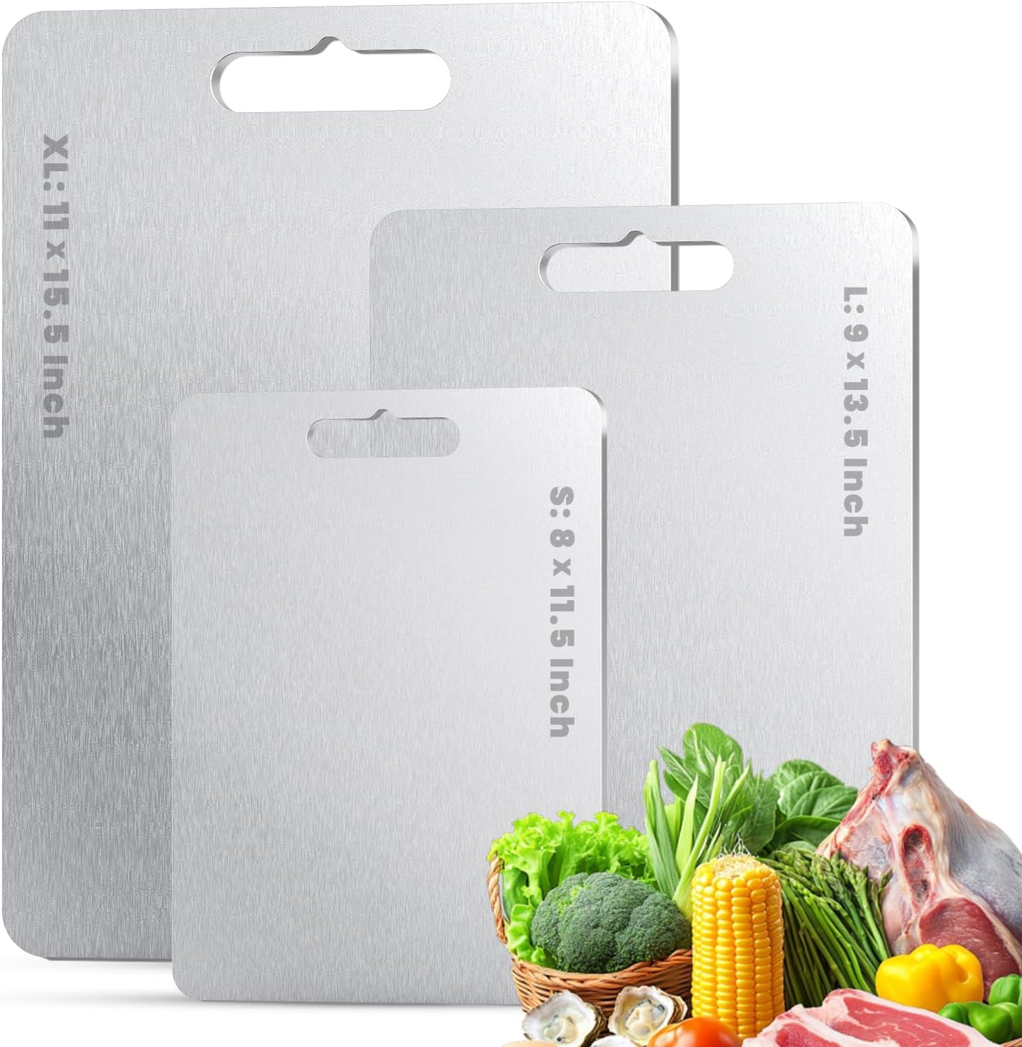 Flurose Titanium Cutting Board Set of 3