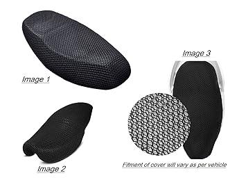A2D Black Mesh Net Bike Seat Cover Cushion for Sweat Free Comfortable Riding For Bajaj XCD 125