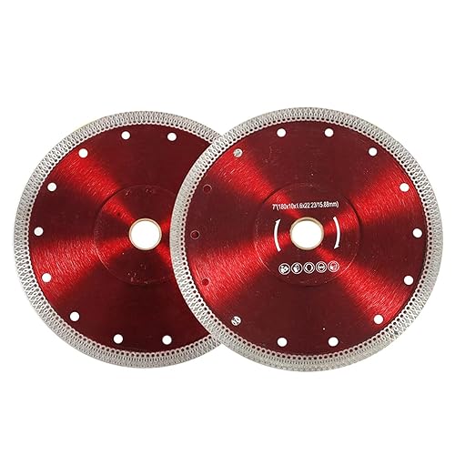 Miniatura 4 de findmall Hojas de sierra de porcelana de diamante húmedo súper fino de 7 pulgadas Ruedas de disco de corte de cerámica para cortar mármoles de