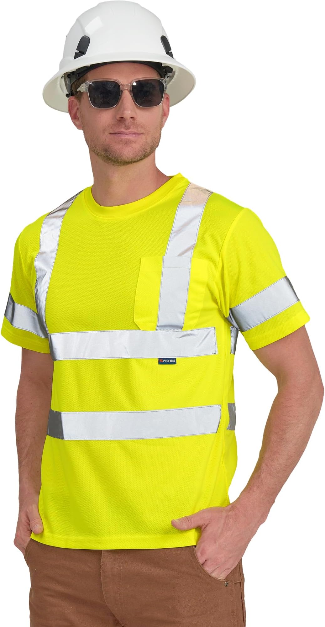 Hi Vis T Shirt ANSI Class 3 Reflective Safety High Visibility Shirts (XS-6XL)
