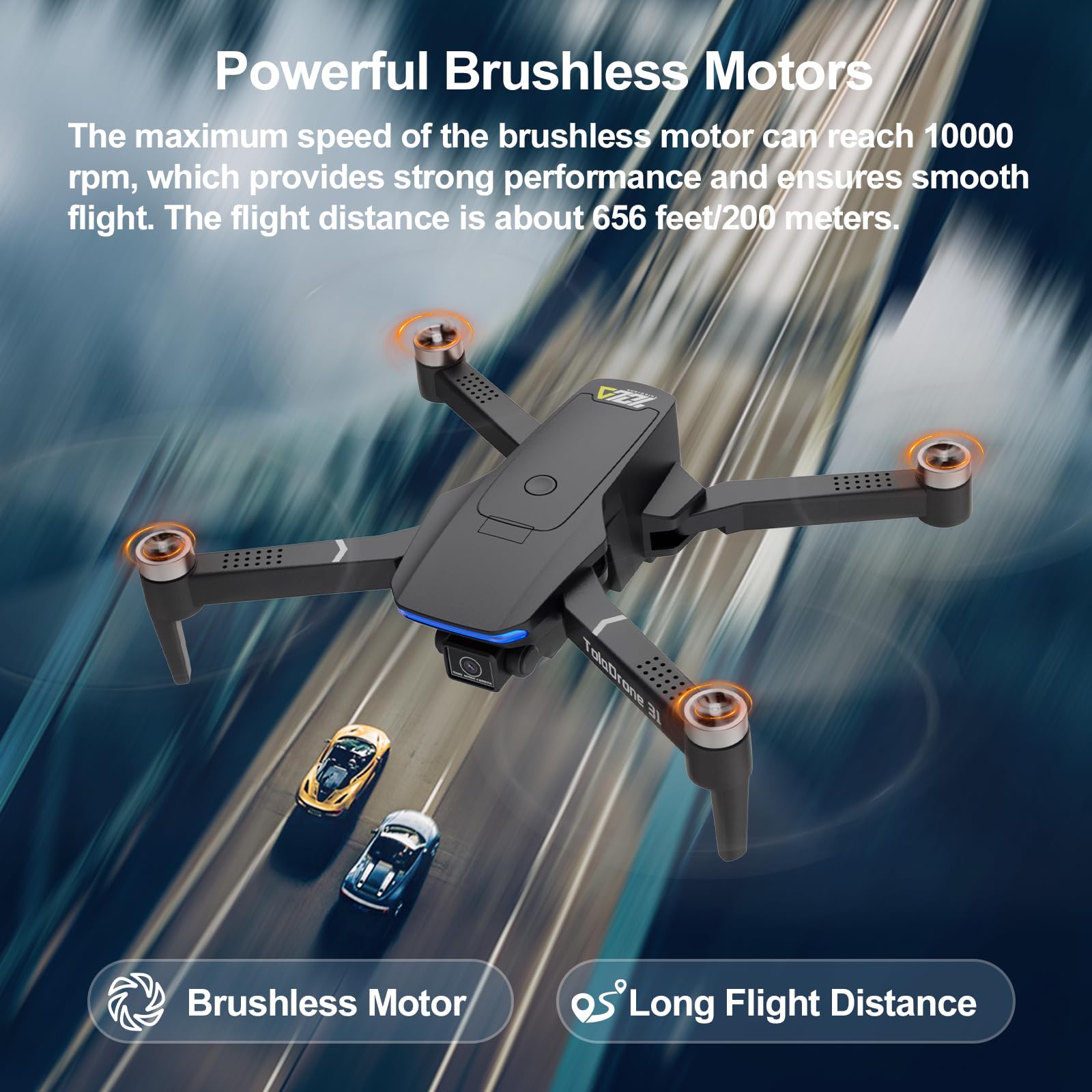 Toladrone Drone con Telecamera 4K Professionale, Drone GPS con Follow Me, Ritorno Automatico, ESC Camera Drone FPV WiFi 5G Drone Pieghevole per Adulti Drone RC TD31GPS