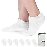 Bulinlulu Diabetic Socks for Women Men-6 Pairs Bamboo Viscose Non Binding Diabetic Ankle Low Cut Sock Size 6-9 9-11White-Large