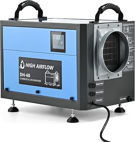 EUHOMY Deshumidificador de espacio de rastreo de 130 pintas con manguera de drenaje, deshumidificador para el hogar y el sótano, deshumidifica hasta