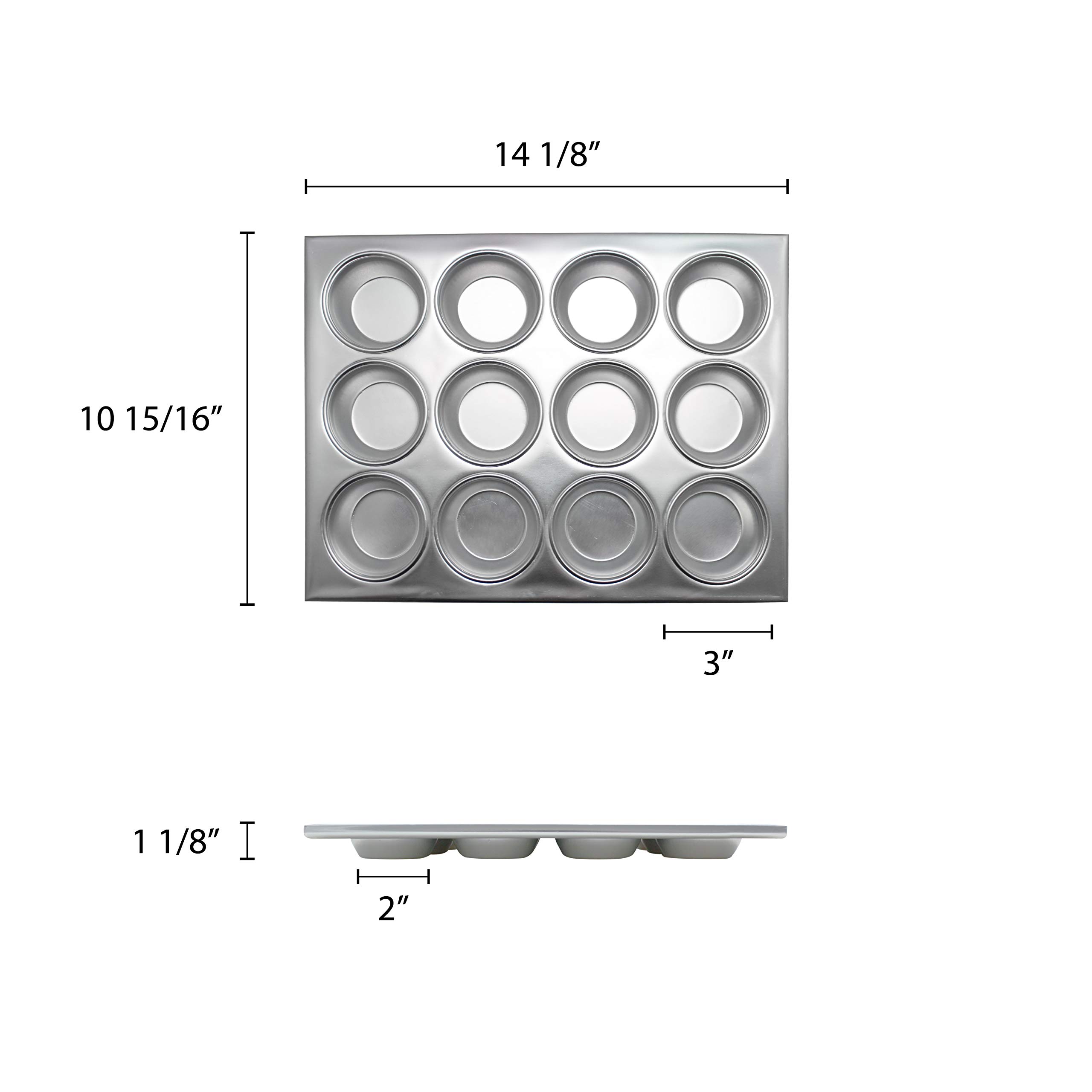 12 Cup Muffin Pan, 104ml / 3.5 oz Each Cup