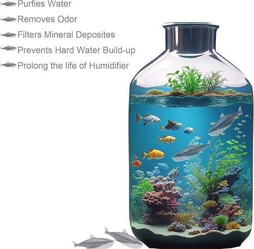Miniatura 5 de Limpiador humidificador de 6 unidades, limpiador universal de tanque humidificador, purifica el agua, suaviza el agua dura, evita la acumulación de