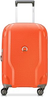 DELSEY Paris Clavel Hardside Expandable Luggage with Spinner Wheels, Orange, Carry-On 19 Inch