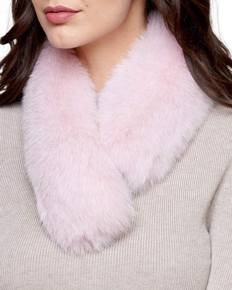 Light Pink Fox fur Headband