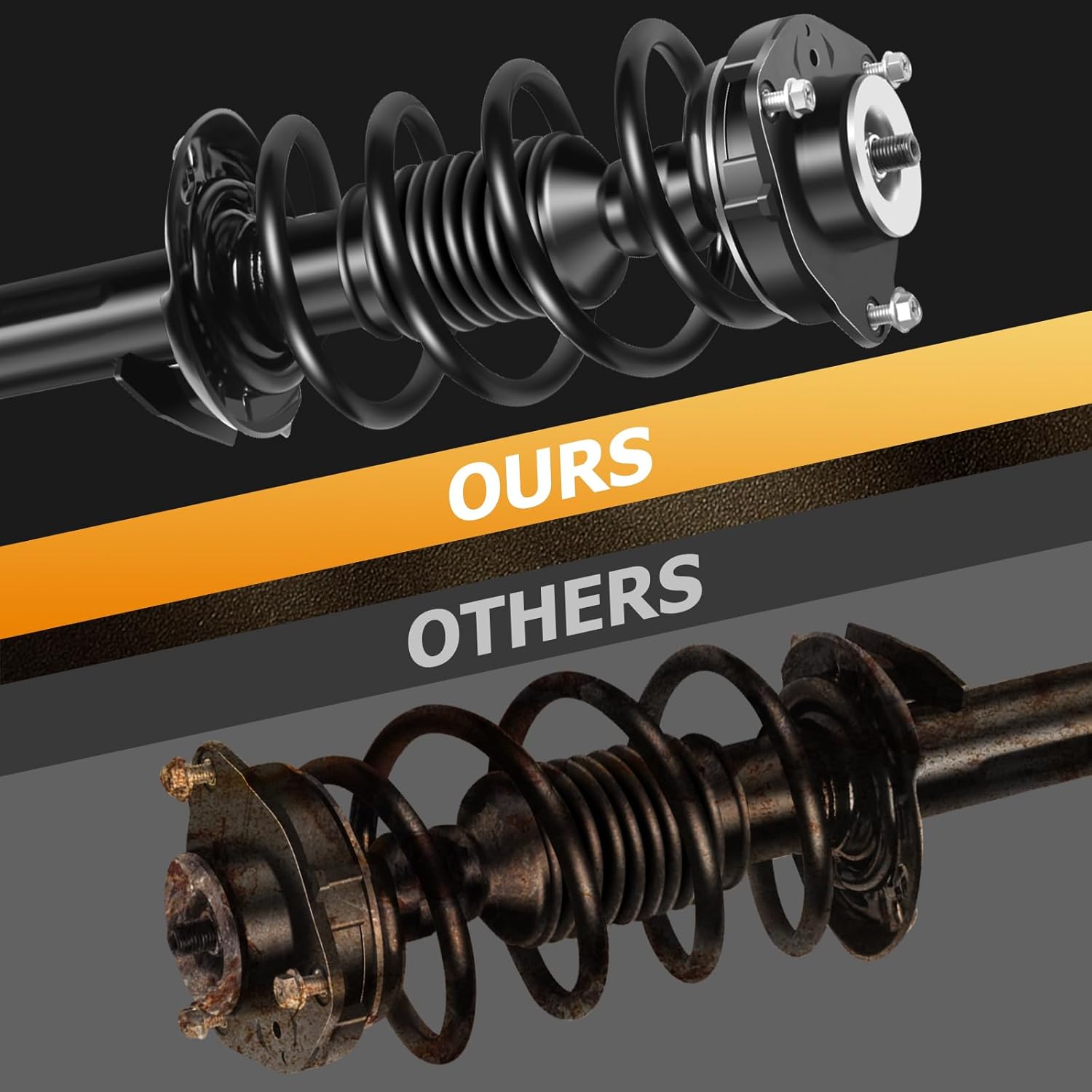 2PCS Front Complete Struts Assembly w/Coil Spring and 2PCS Rear Shock Absorber Fit for 2005-2010 for Volkswagen Jetta 2010-2013 for Volkswagen Golf 2009-2017 for Volkswagen CC Replace 172311 5611