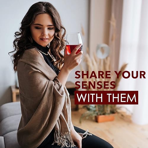 Miniatura 4 de Chouggo Juego de 6 copas de vino sin tallo, sopladas a mano de primera calidad, copas de vino tinto o blanco de 18 onzas, hechas a mano por