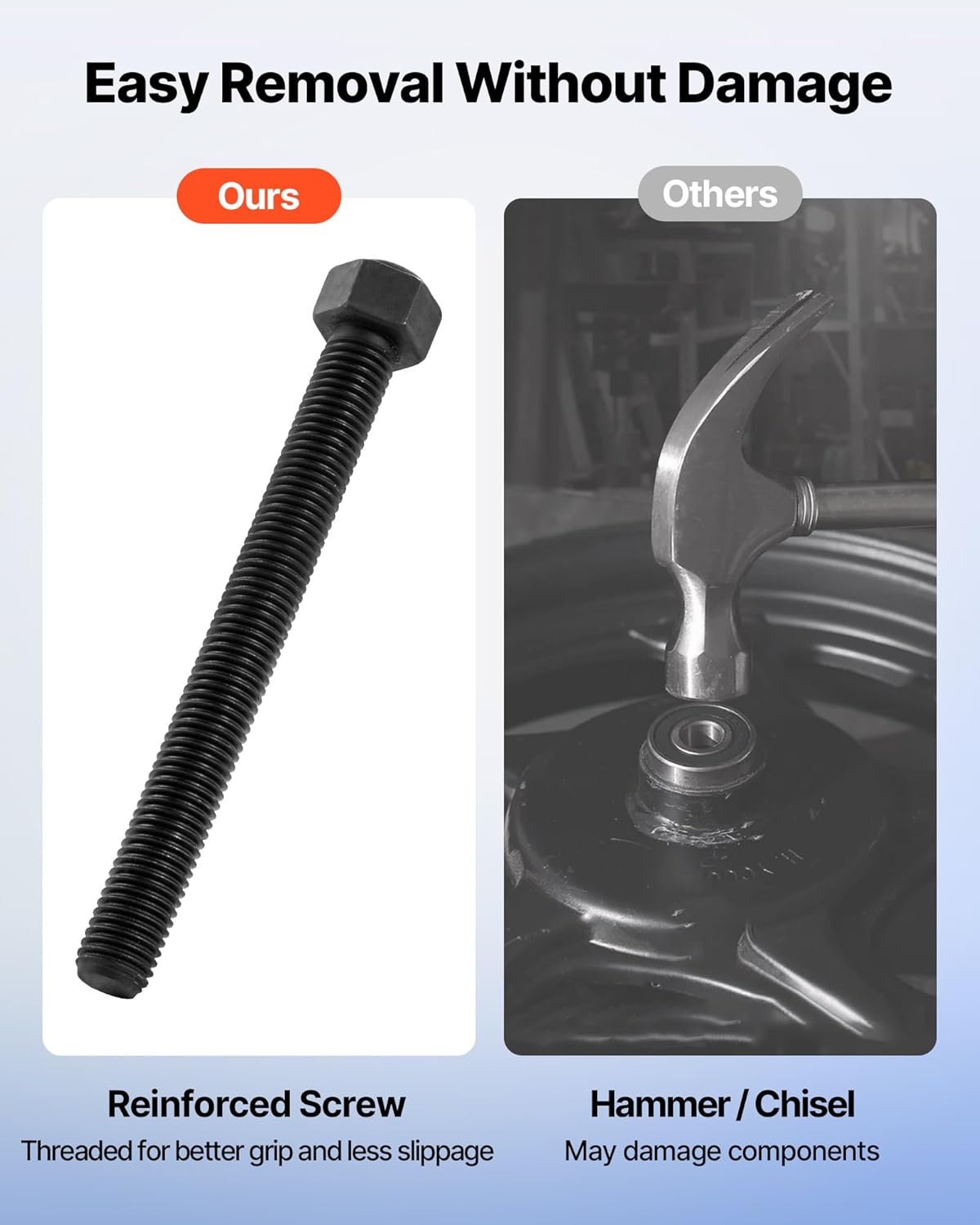 VEVOR 10pcs Ball Joint Press & 24pcs Wheel Bearing Race and Seal Driver Set with 13 Bushings, C-Frame and Sleeves, 2 in 1 Bearing Press Kit, Heavy Duty Removal Installation Set