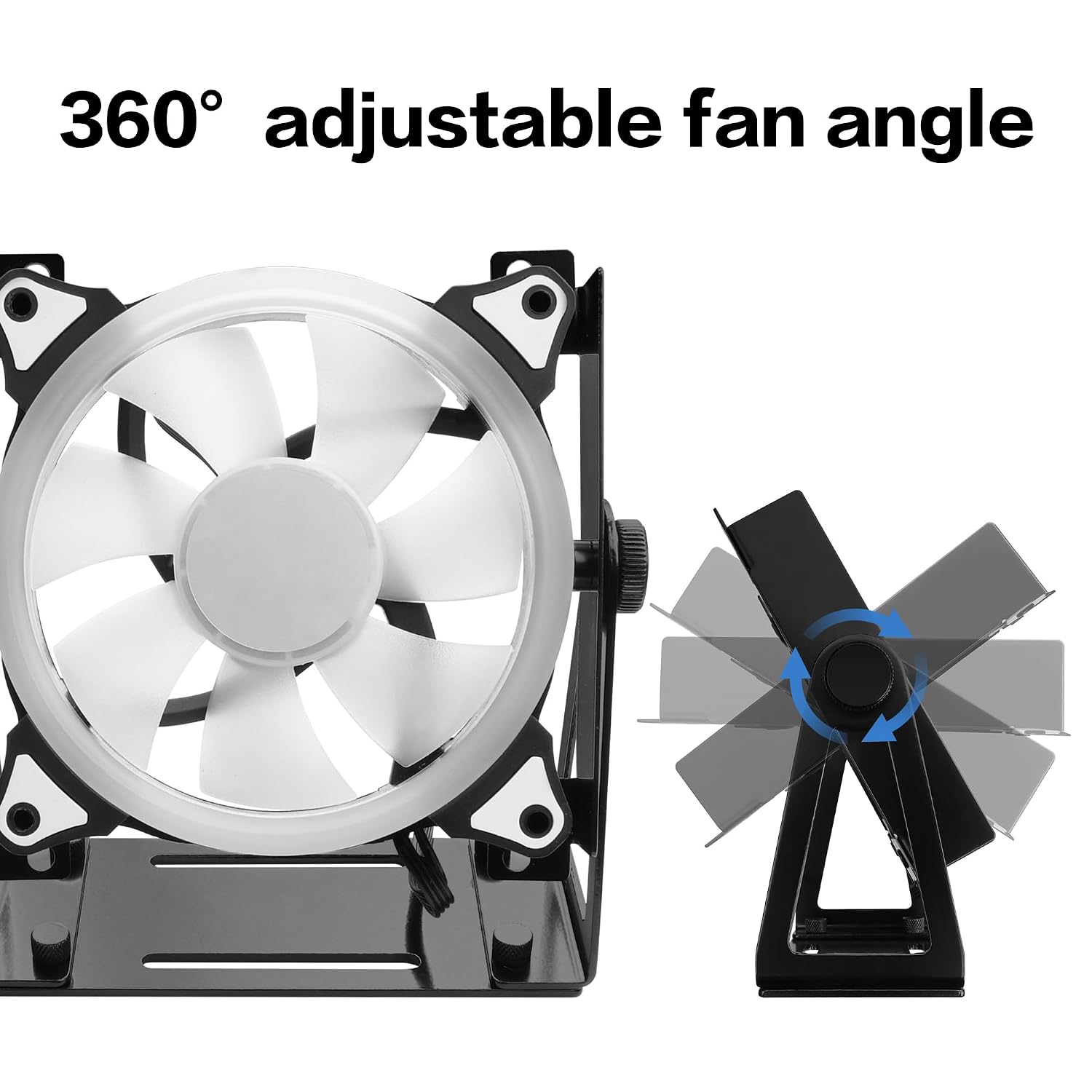YAODHAOD Multi-Purpose Desk Fan Stand Mount for 120 and 140mm PC Computer Fans