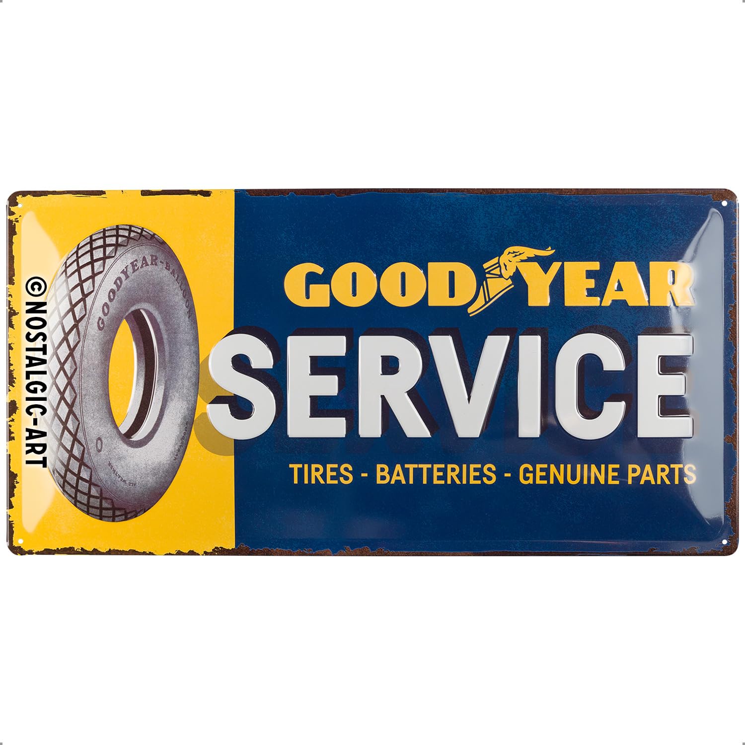 Plaque Goodyear Nostalgic-Art 27024 cadeau idéal passionné voiture ancienne