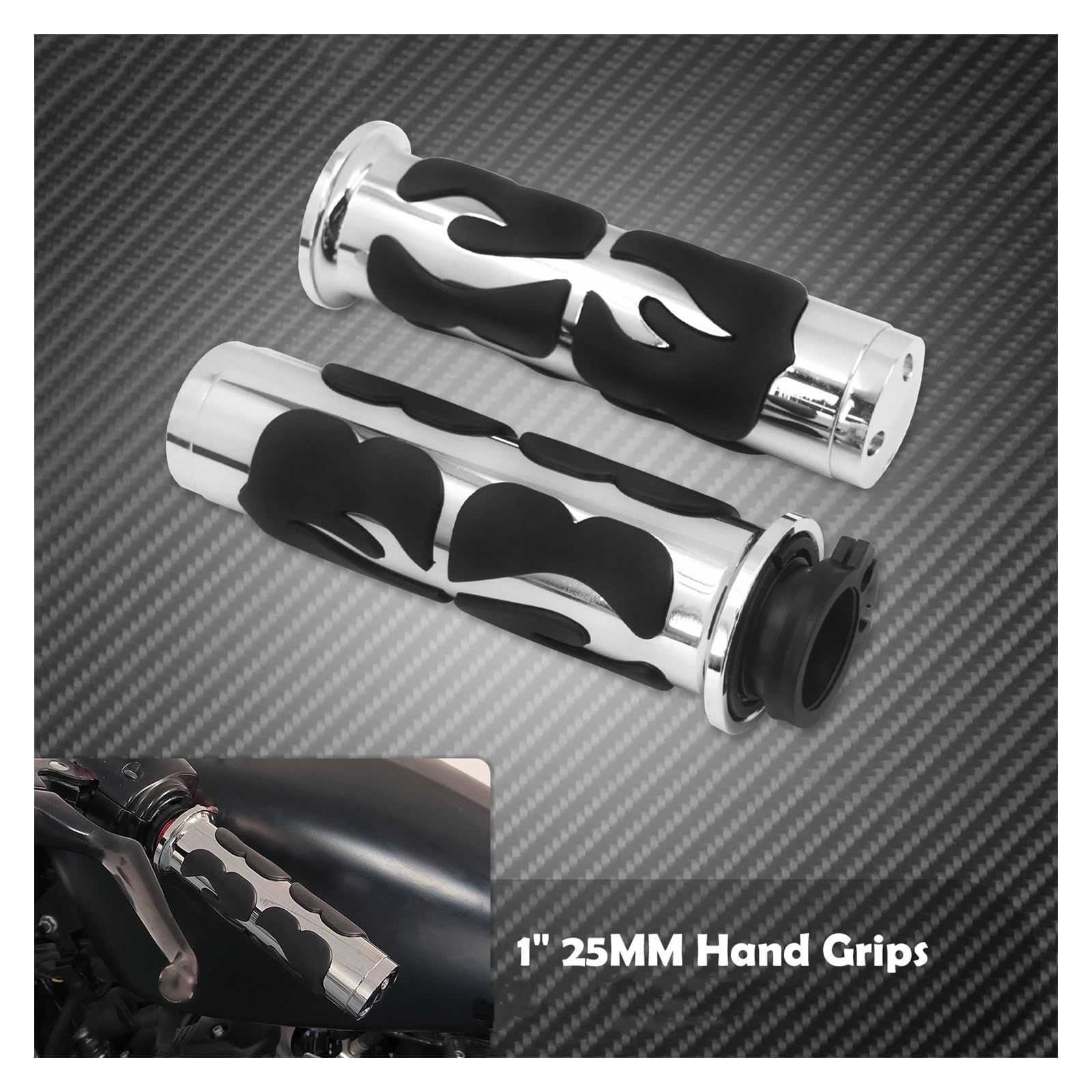 Empuñaduras Manillar Empuñadura De Mano para Manillar De Motocicleta, Empuñaduras De Barra, Funda De Goma para Sportster, para Dyna, para Softail, para Touring V-Rod(Hand Grips B)