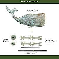 Vista 6 de Good Directions Veleta Ballena de 37", Azul Verde Cobre, Náutico, Pátina