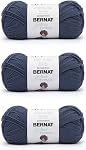Bernat Softee Fils bleus de coton bord de mer - 3 Boîte de 120 g/4,25 oz - Nylon - 3 DK (Lumière) - 254 Jarrets - Tricot/Crochet