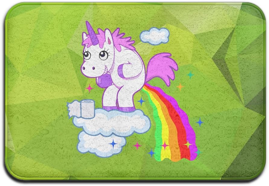 Unicorn Puking Rainbow Juice In Toilet Door Mats