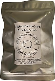 Cooked Freeze-Dried Pulled Pork Tenderloin | 6oz makes 1.8 lbs Rehydrated | Designed for Backpackers, Campers, Survivalist, Hunters and Emergency Preparedness | Made in USA to Include Food Certified Packaging