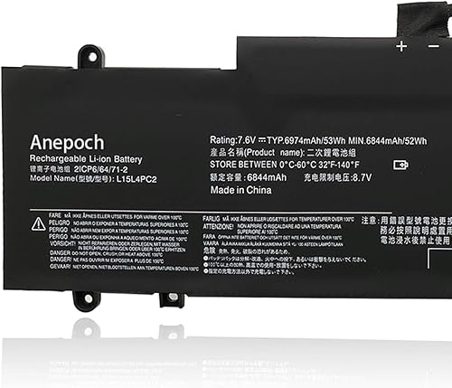 Miniatura 3 de Anepoch Batería para portátil L15L4PC2 L15M4PC2 compatible con Lenovo Ideapad Yoga 710-14ISK 710-11 710-14IKB 710-15IKB 710-15ISK Series Notebook
