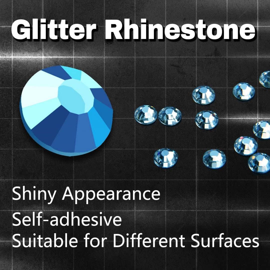 Sticro 5 Sizes Self-Adhesive Rhinestone Sticker 4950 Pieces 22 Colors from 2mm to 6mm Bling Craft Jewels Crystal Gem Stickers Ideal for Face, Body, Makeup, Festival, Carnival, Crafts & Embellishments : Arts, Crafts & Sewing