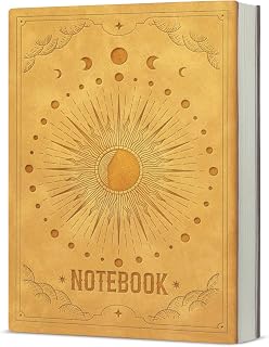 Tarot Card Moon Phase Notebook Journal Witchy Gifts for Women Girls Tarot Lovers Wiccan- Orange