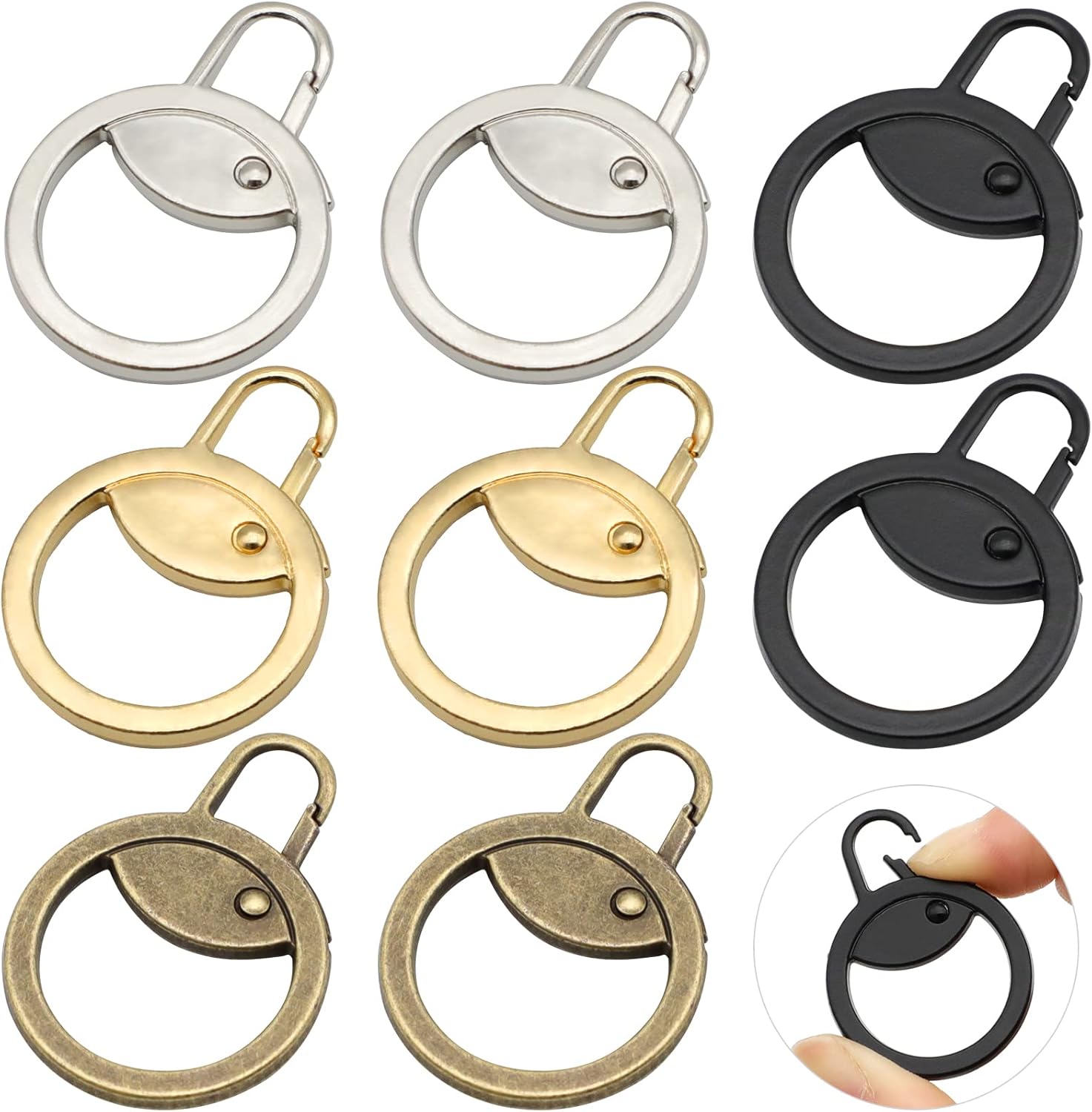 Zipper Pull Replacement, FENGWANGLI 8 Pieces Detachable Zipper Pull Tab Repair Kit for Luggage Clothing Jackets Backpacks Boots Purse Coat, 4 Colors(Silver, Black, Steel and Gold) : Arts, Crafts & Sewing