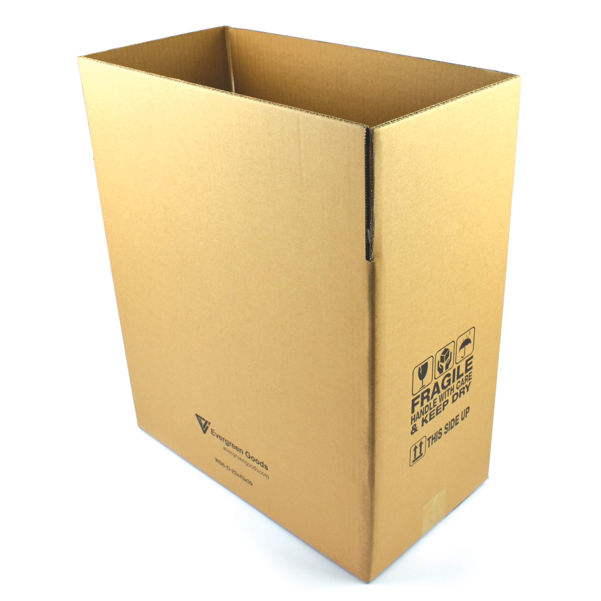 10x Long Corrugated Cardboard Boxes for Royal Mail Small Parcels - 23 x 43 x 39cm - 4 Sizes - Brown Postal Mailing & Shipping Boxes with Cautionary Symbols - Ideal for Small Business & Gift Packaging