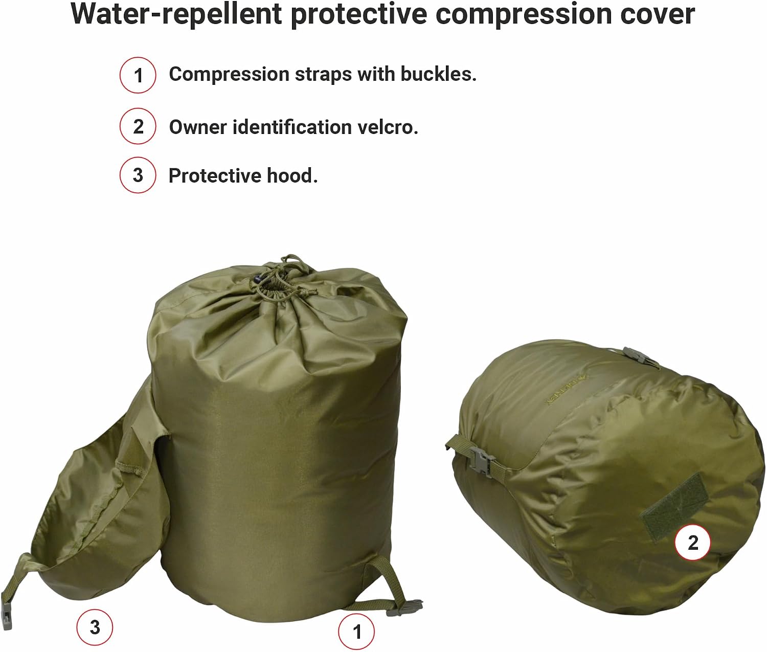Derby XXL -20°F Extreme Cold Weather Sleeping Bag (0°F Comfort) – Big & Tall Adults 94"x35" Waterproof Military Grade. OD Green Winter Tactical Sleeping Bag for Hunting, Survival – Made in Ukraine