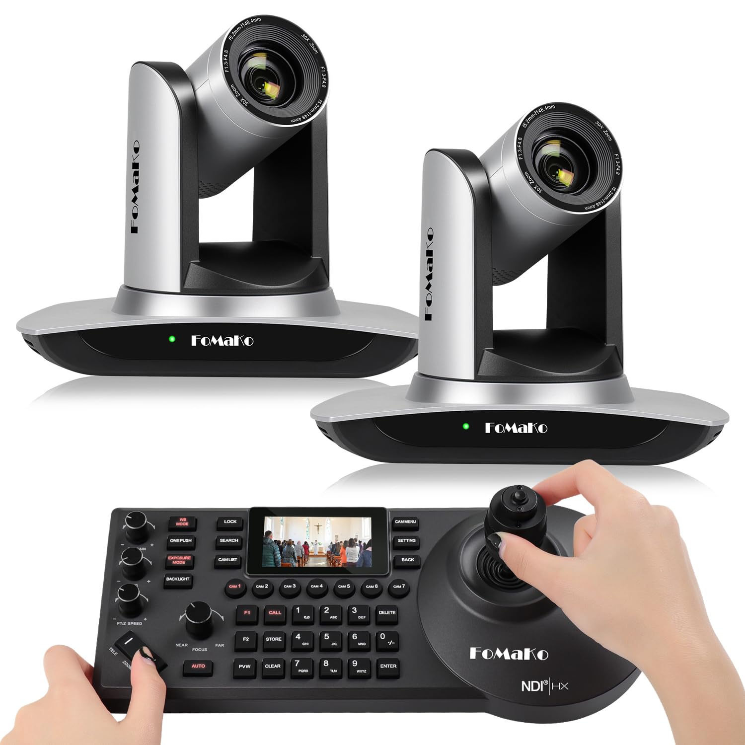 PTZカメラFMK20UH NDI と PTZ コントローラーKC608 Pro Amazon.com: FoMaKo AI Auto Tracking HDMI PTZ Camera 20x Optical