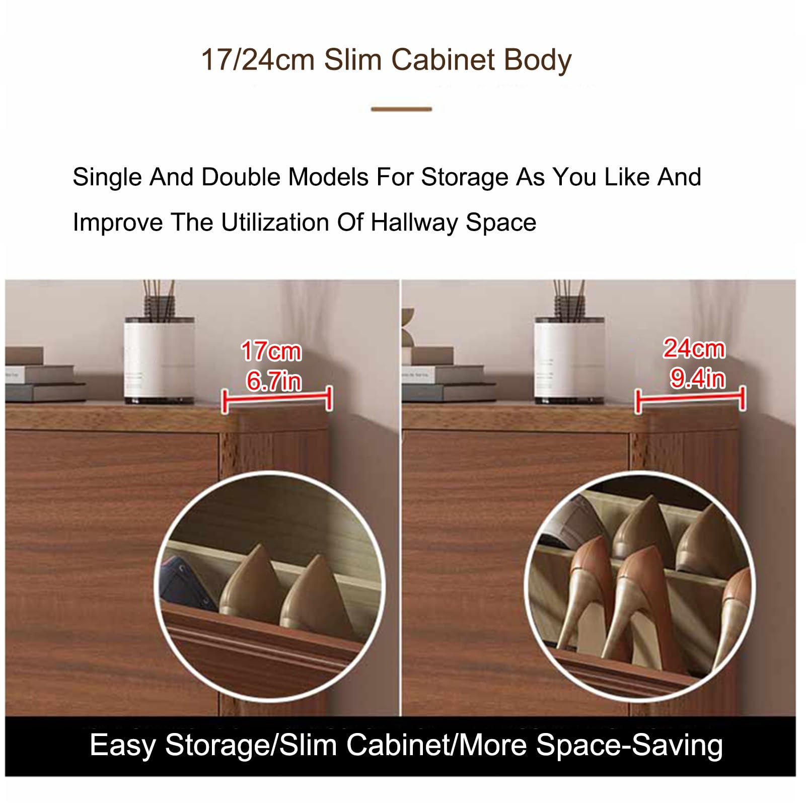 Mueble Zapatero Zapatero 3 Puertas Estante Alto Y Estrecho para Zapatos Que Ahorra Espacio Ahorro De Espacio para Entrada Salón Dormitorios (111 x 100 x 17 cm/43,7 x 39,4 x 6,7 in)