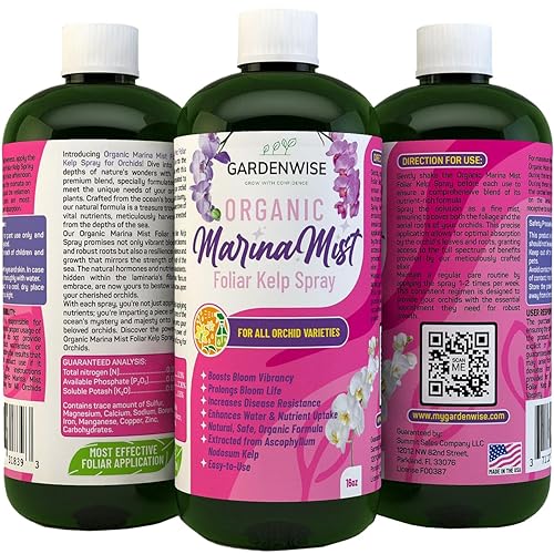 Miniatura 3 de GARDENWISE Organic Marina Mist - Aerosol foliar para todas las variedades de orquídeas  Fertilizante líquido para orquídeas  Micro nutrientes para
