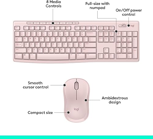 Miniatura 6 de Logitech MK270 Combo de teclado y mouse inalámbricos para Windows, 2.4 GHz, 8 teclas multimedia, PC, portátil, teclado inalámbrico, combo de mouse