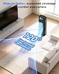 Portable Air Cooler, 4 in 1 Air Conditioner 1200ML Evaporative Air Cooler with Remote Control, 120° Oscillating 4 Speeds 12H Timer Mist Spray Tower Fan for Home Office (Midnight Black)