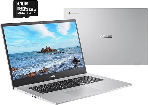 ASUS 17 Chromebook 17.3 pulgadas FHD Laptop más reciente, Intel Celeron N4500 (hasta 2.8 GHz), 4 GBRAM, 192 GB de almacenamiento, USB C, Wifi6,