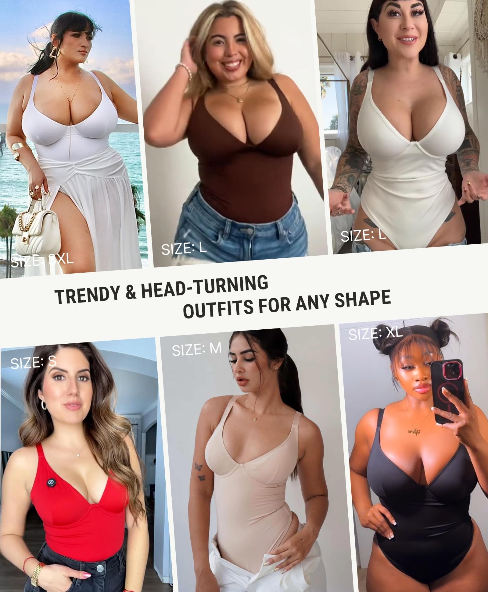 FeelinGirl Body Contenitivo Modellante Intimo Donna: Eleganza e Comfort con Scollo a V e Schiena Scoperta, Gonna Ventre Piatto e Stringa