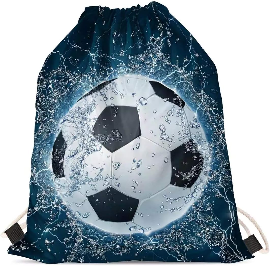 Mumeson Water Soccer Drawstring Backpack Children Sport Sackpack Draw String